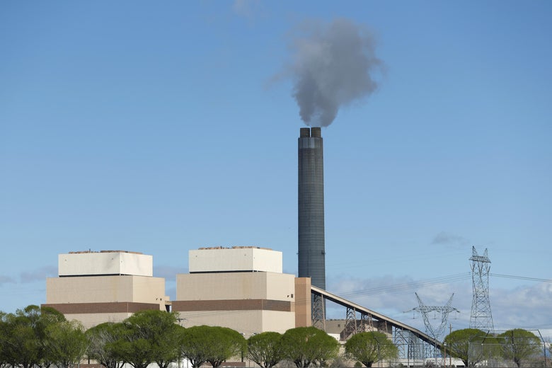 The coal-fired Intermountain Power Plant is seen on March 28, 2016 outside Delta, Utah.